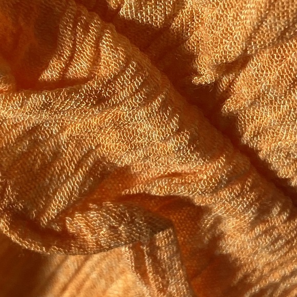 EXPRESS - dress: light orange tiered ruffled lined mini w adjustable straps - L - Picture 14 of 16